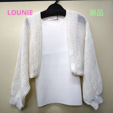 LOUNIE 화이트 니트 가디건 세트