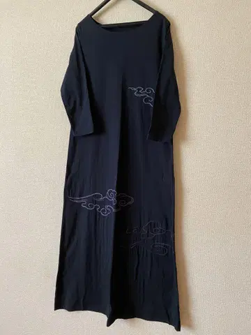 요건 레일 7부 소매 원피스 구름 근두운