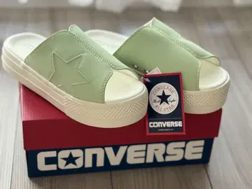반값 이하 새상품 CONVERSE 라이트 그린 샌들 23cm 통굽