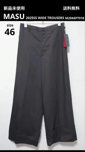 새상품 MASU 25SS WIDE 트라우저 와이드 트라우저 팬츠 46