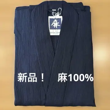 린넨 100% 네이비 컬러 작업복 LL 허리밴딩 끈 포함