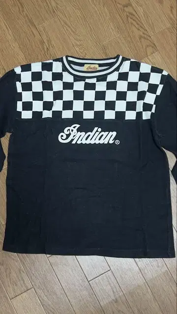 Indian Motorcycle 체크 무늬 긴팔 티셔츠 M