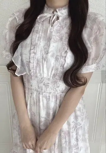 에블린 라메 프릴 원피스 op