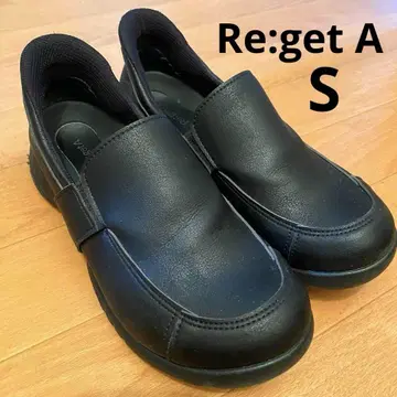 Re:getA 리게타 신발 슬립온 경량 신발 블랙 S