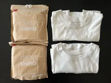 헤인즈 Hanes SHIRO 티셔츠 화이트 M 미사용 묶음 판매