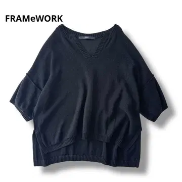 프레임워크 25SS 뒤 천축 키넥 풀오버 블랙 F