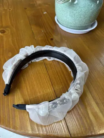 쉬폰 펄 헤어밴드