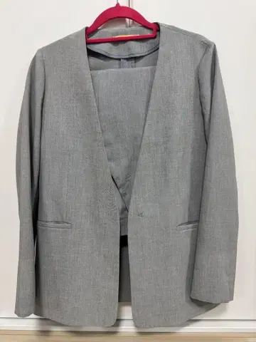 오리히카 THE THRID SUITS 노카라 그레이 자켓