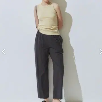 갤러리 바이 코튼 트윌 서스펜더 포함 스트레이트 팬츠 미사용 새상품