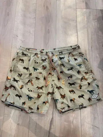 강아지 프린트 숏팬츠 30인치