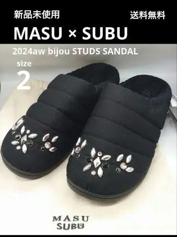 MASU x SUBU 24aw bijou STUDS SANDAL BK 2