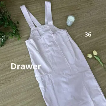 Drawer 드로어 트윌 바이오 오버롤 스커트 36 핑크 롱