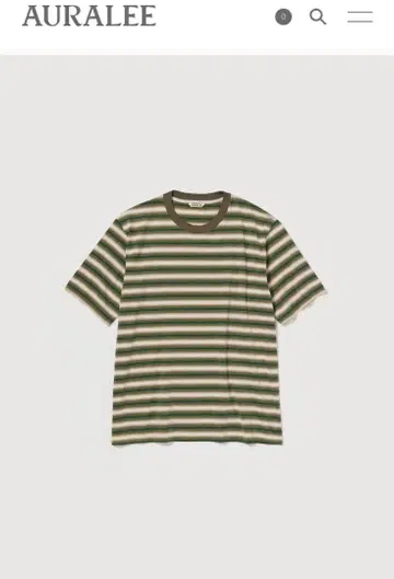 AURALEE GRADIENT STRIPE JERSEY TEE 25AW