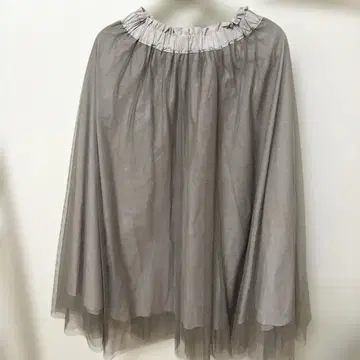 택 포함 미사용 새상품 샤샤 스커트 레이스 보라색 그레이 롱