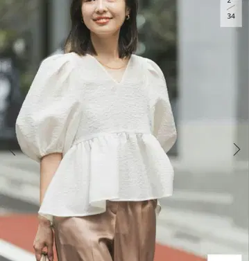 시어 노이즈 자카드 블라우스