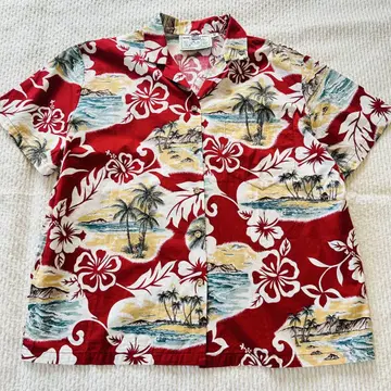 알로하 셔츠 여성용 MADE IN HAWAII USA COTTN 100%