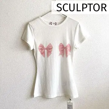 [새상품] SCULPTOR 리본 T셔츠 스컬프터