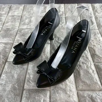 새상품/22.5cm DIANA 펌프스 리본 블랙