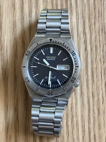 SEIKO 쿼츠 손목시계 SilverWave Z 블랙 페이스