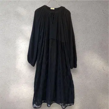 앵그리트 드레이프 디자인 원피스 튜닉 블랙