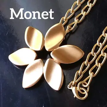 Monet 모네 플라워 골드 메탈 목걸이