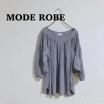 MODE ROBE 그레이 소매 컨셔스 블라우스 튜닉 관:281