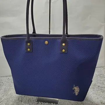 새상품급 US POLO ASSN 펀칭 토트백 네이비 대용량 A4