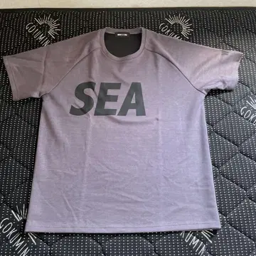 Wind And Sea 프린트 보라색 티셔츠
