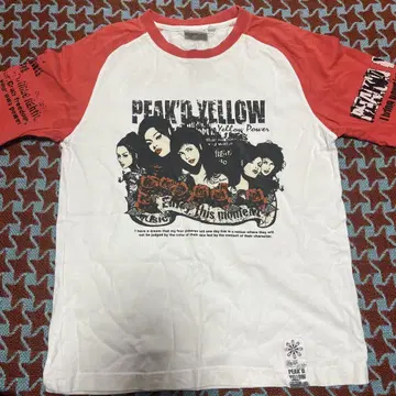 PEAK'D YELLOW 그래픽 티셔츠 반팔
