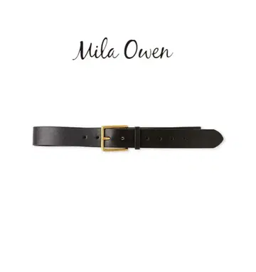 Mila Owen 미라오웬 메탈 스퀘어 버클 두꺼운 벨트