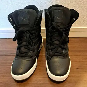 23cm 리복 블랙 하이컷 스니커즈 스노우 부츠 Reebok