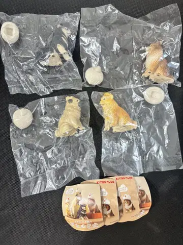 아카네의 나무 조각 오리와 개, 총 4종 세트