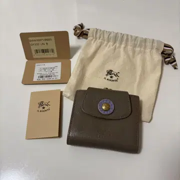 IL BISONTE 가마구치 3단 폴더형 지갑 그레이지