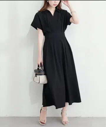 natural couture 시원한 스키퍼 카라 고급 원피스