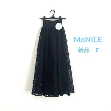 새상품 MoNiLE 레이스 조합 롱 스커트