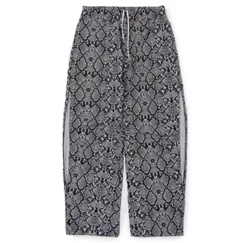 Snake Print Nylon Open Hem Pants