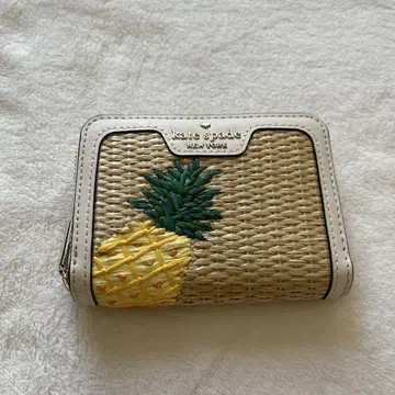 kate spade 파인애플 자수 반지갑