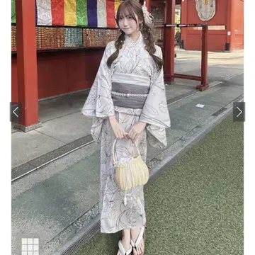 3개 세트 2Way 선꽃무늬 세퍼레이트 유카타 [tu1486] GRL
