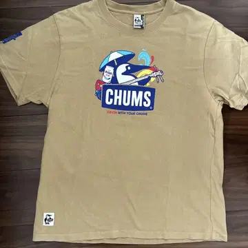 CHUMS x 오리온 맥주 콜라보 T셔츠 베이지