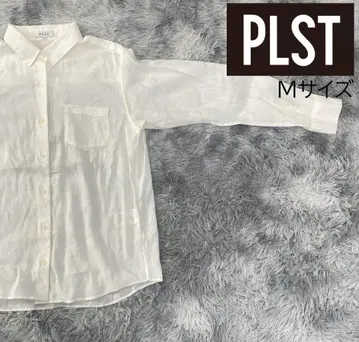 플라스테 긴팔 셔츠 화이트 M 사이즈