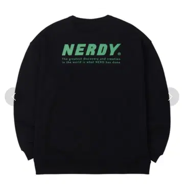 NERDY Back Slogan Sweatshirt 블랙