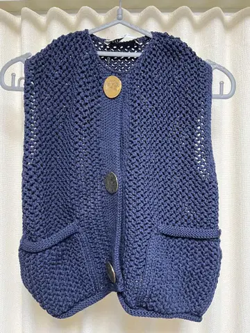ZARA 네이비 슬리브리스 니트 베스트 S