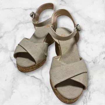 Castaner 웨지솔 샌들 베이지 size36 23cm