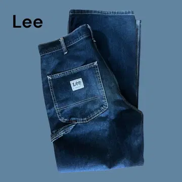Lee 다크 블루 와이드 레그 데님