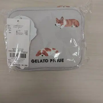 7014 GELATO PIQUE 코기 패턴 파우치 그레이 F