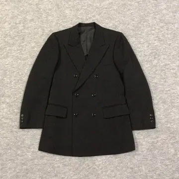 테일러드 자켓 더블 블랙 수트 울 자켓 071105