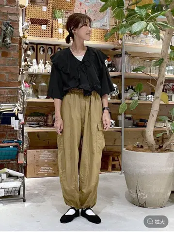 니코앤드 샤카 벌룬 카고 팬츠 카멜