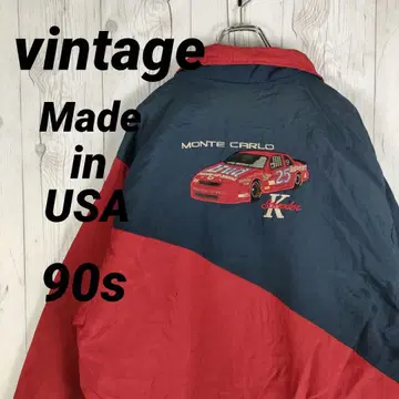 USA제 나일론 자켓 블루종 자수 디자인 90s XL 빈티지
