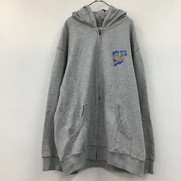 Piko 피코 풀 집업 후드티 원포인트 로고 프린트 바다 넉넉한 핏