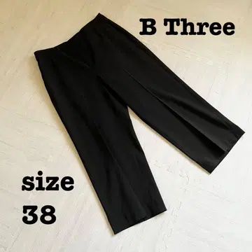 B Three 블랙 팬츠 팬츠 크롭 팬츠 블랙 여름 슬랙스